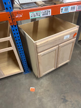 Hampton Assembled 30x34.5x24 in. Sink Base Cabinet in Unfinished Beech