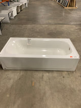 Aloha 60 in. Right Drain Rectangular Alcove Soaking Bathtub in White