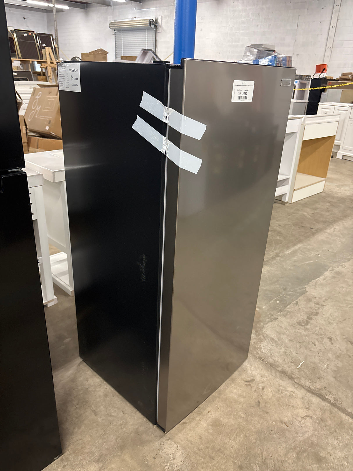 7.1 cu. ft. Manual Defrost Convertible Upright Freezer in Stainless Steel Look