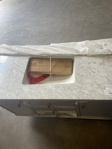 Collette 48 in. Single Sink Freestanding Bathroom Vanity in Greige with White Carrara Marble Top (Assembled)