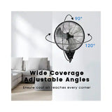 22 Inch Wall Mount Fan 3-Speed Industrial Fan High Velocity Fan, 7000 CFM Outdoor Wall Fan, Black