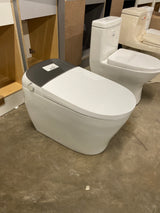 Tankless Elongated Smart Toilet Bidet in White with Auto Flush, Heated Seat, Warm Air Dryer, Bubble Infusion Wash