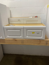 Hampton 36 in. W x 12 in. D x 12 in. H Assembled Wall Bridge Cabinet in Satin White