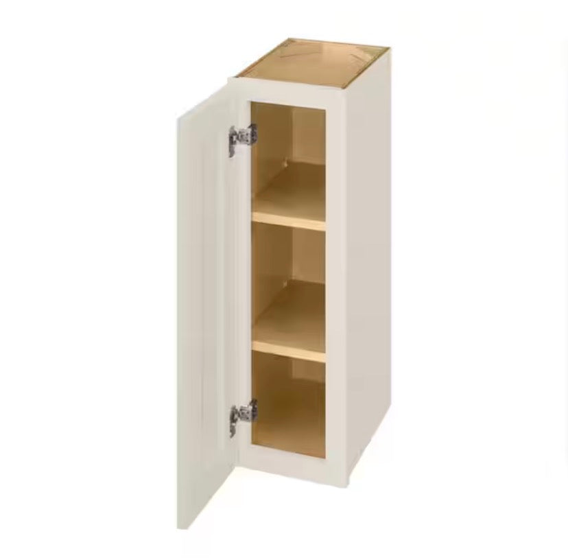 Avondale 9 in. W x 12 in. D x 42 in. H Ready to Assemble Plywood Shaker Wall Kitchen Cabinet in Antique White