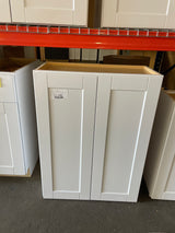 Shaker 27 in. W x 12 in. D x 36 in. H Assembled Wall Kitchen Cabinet in Satin White