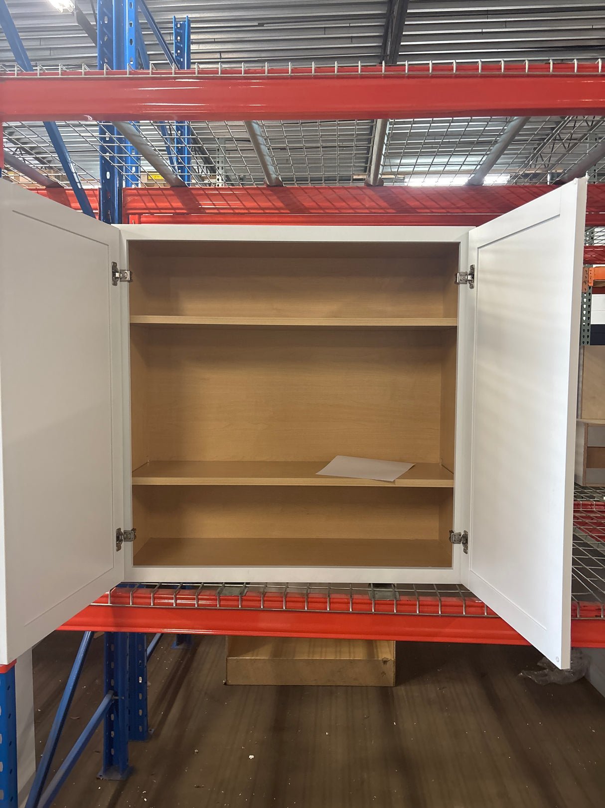Courtland Polar White Finish Laminate Shaker Stock Assembled Wall Kitchen Cabinet 36 in. x 36 in. x 12 in.