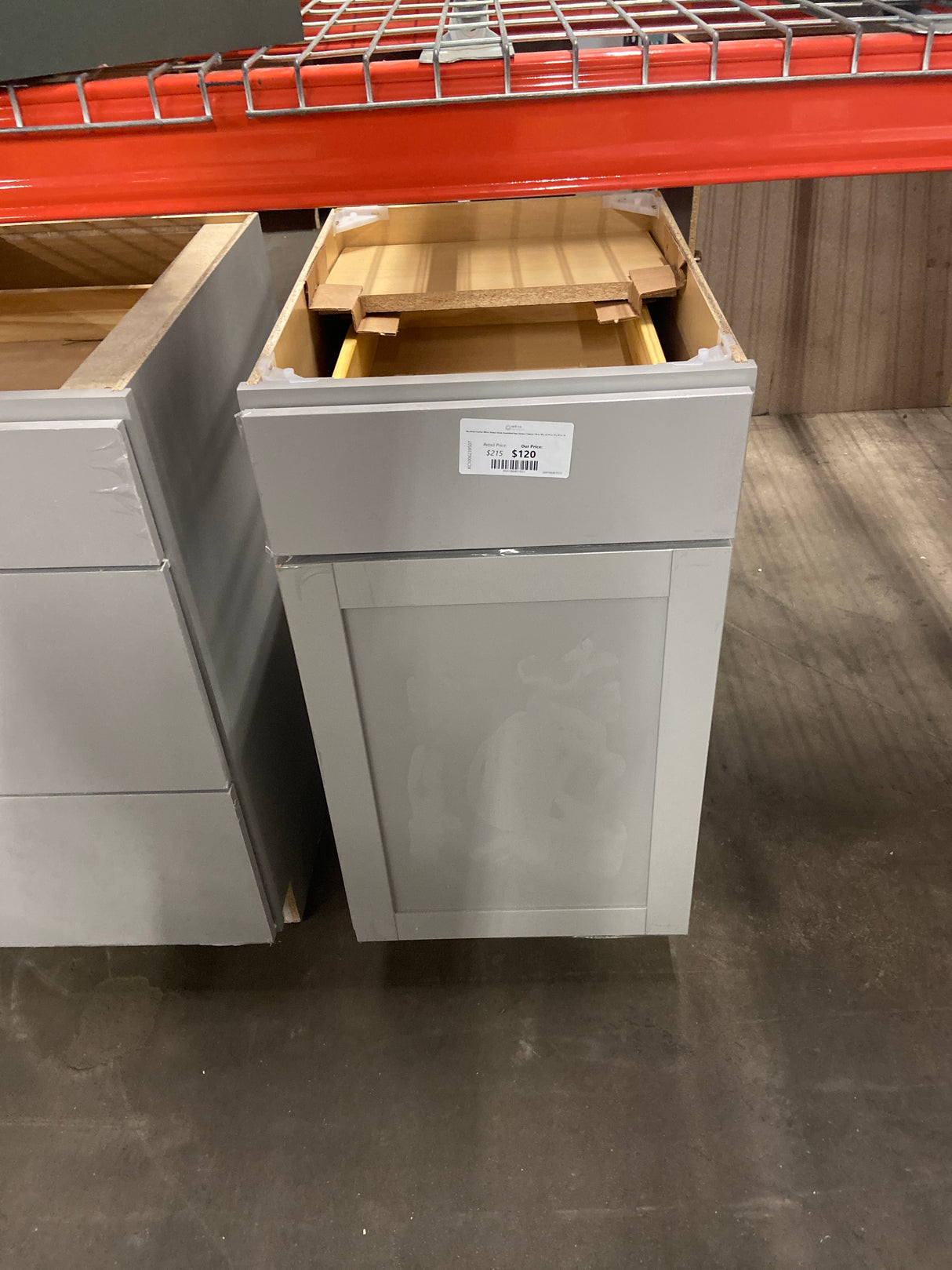 Westfield Feather White Shaker Stock Assembled Base Kitchen Cabinet (18 in. W x 23.75 in. D x 35 in. H)