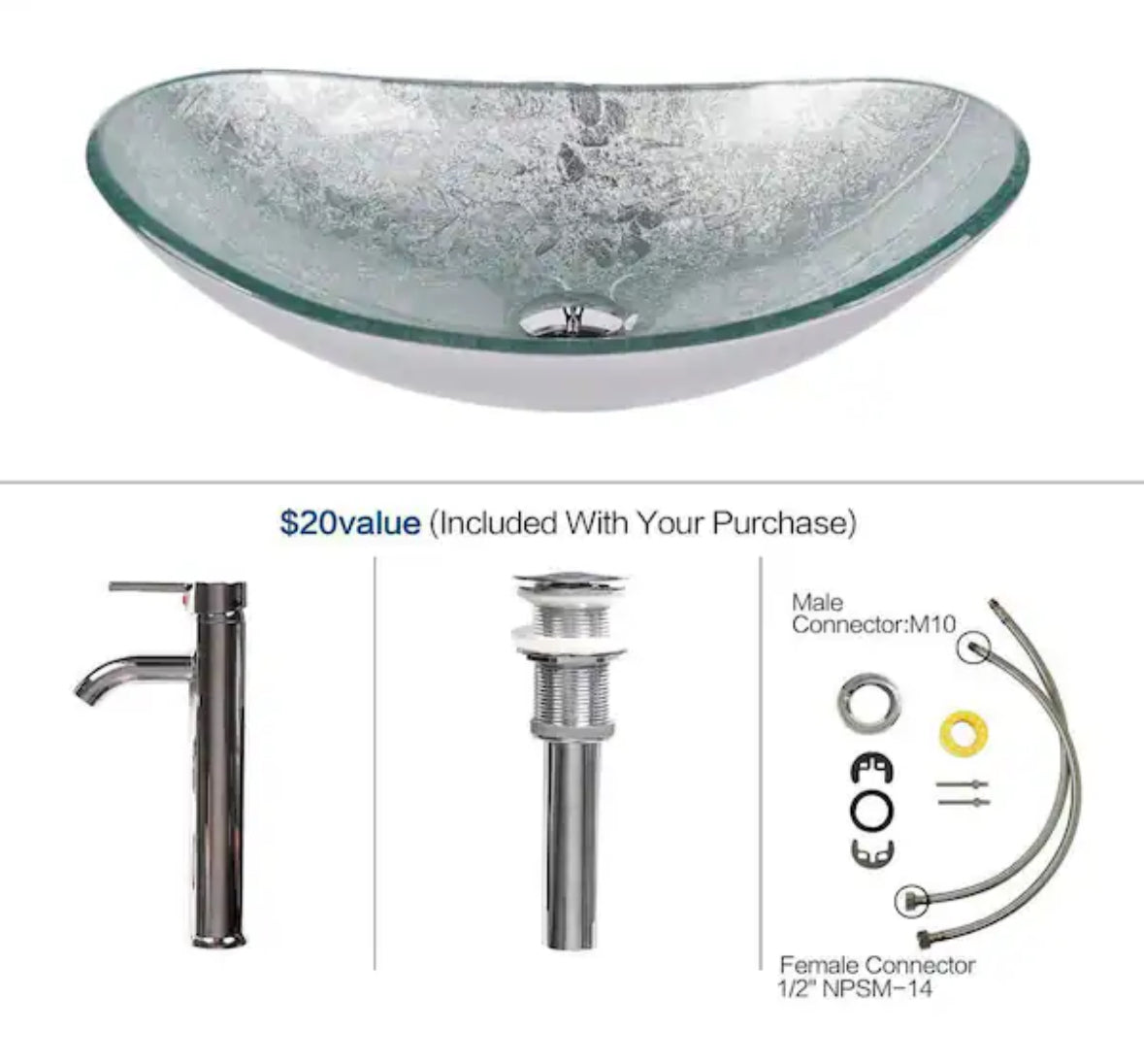 24 in. W x 19 in. D Basin Sink Top