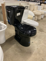 2-Piece 1.28 GPF High Efficiency Single Flush Round Front Toilet in Black