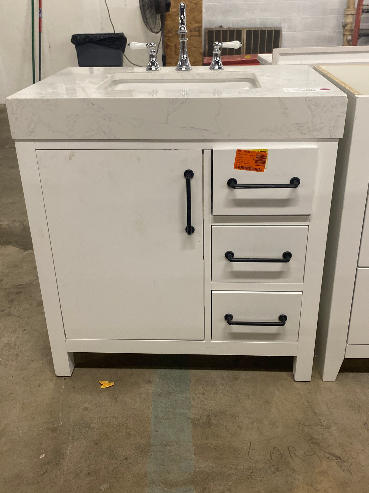 Danby 30 in. Single Sink Platinum Oak Bath Vanity with White Engineered Marble Top (Assembled)