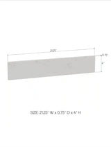 21.25 in. W. Carrara Engineered Stone Side splash in White