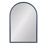 Travis Navy Blue 20 in. W x 30 in. H Arch MDF Wall Mirror