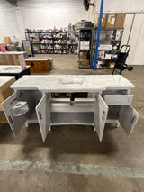 Sassy 72 in. W x 22 in. D x 34 in. H Single Sink Bath Vanity in Dove Gray with Epoxied Carrara Marble Top