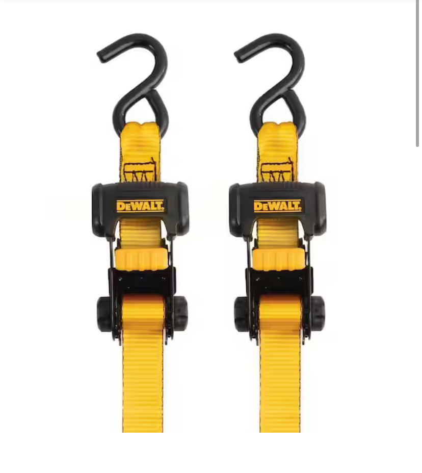 1.25 in. x 16 ft. Ratchet Tie-Down Straps 3000 lbs. Break Strength (2-Pack)