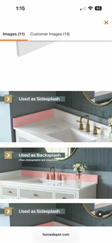 21.25 in. W Bianco Bella Quartz Vanity Sidesplash in White