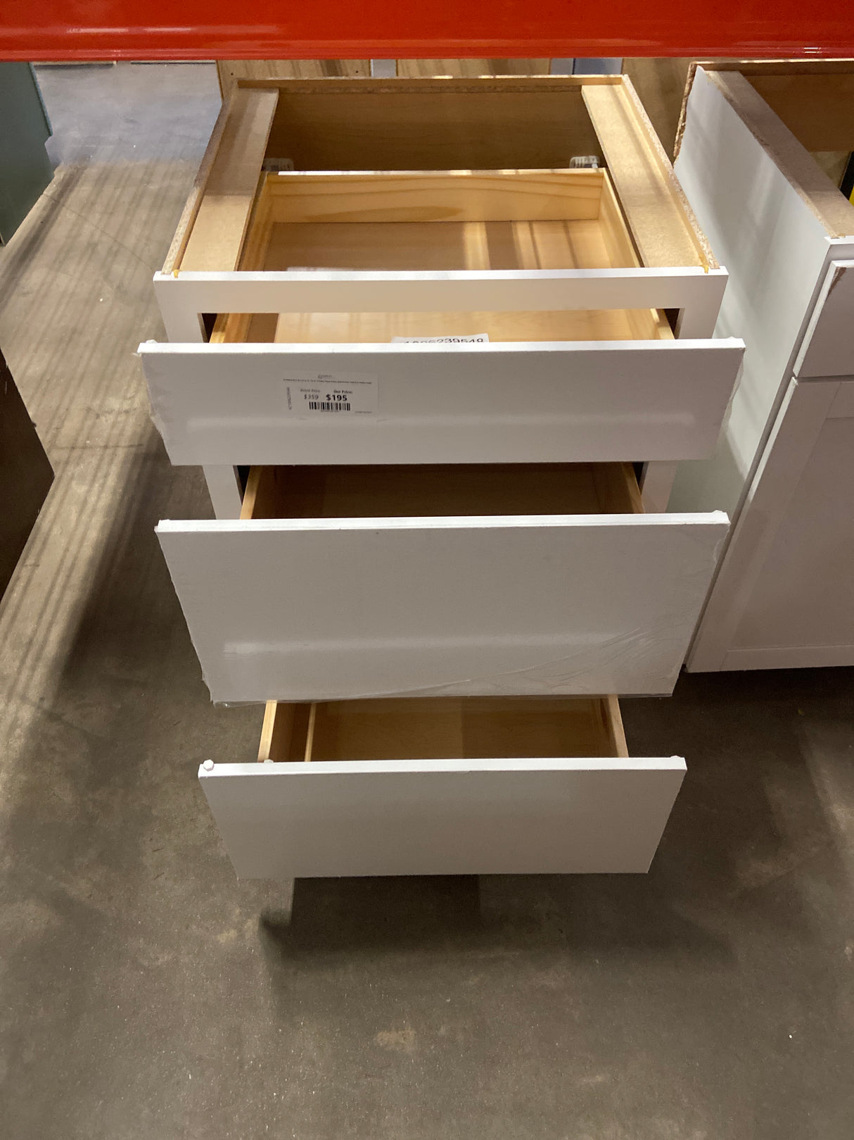 Westfield 24 in. W x 24 in. D x 35 in. H Shaker Stock Drawer Base Kitchen Cabinet in Feather White
