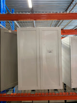 Courtland Polar White Finish Laminate Shaker Stock Assembled Wall Kitchen Cabinet 30 in. x 42 in. x 12 in.