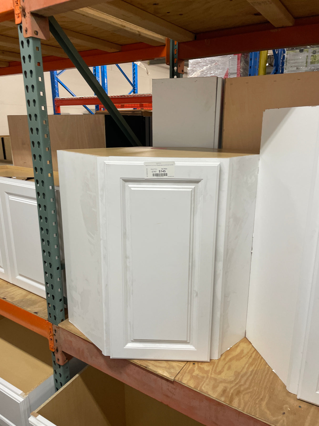 Hampton 24 in. W x 12 in. D x 30 in. H Assembled Diagonal Corner Wall Cabinet in Satin White