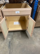 Hampton Assembled 30x34.5x24 in. Sink Base Cabinet in Unfinished Beech
