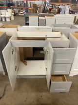 Bannister 37 in. W x 19 in. D x 35 in. H Single Sink Bath Vanity in Pearl Gray without Top
