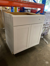 Westfield Feather White Shaker Stock Assembled Base Kitchen Cabinet (30 in. W x 23.75 in. D x 35 in. H)