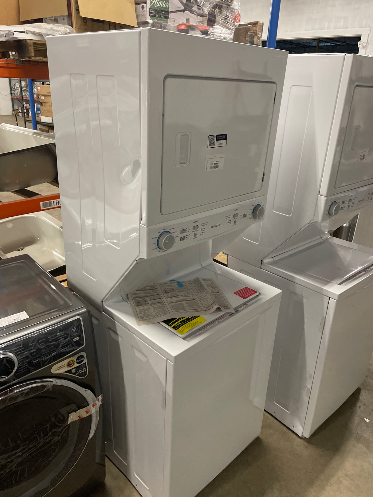 3.9 cu. ft. Washer and 5.5 cu. ft. Electric Dryer Combo in White with Quick Wash & Dry Cycle and MaxFill Wash Cycle