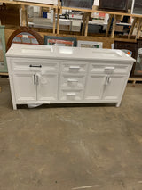 Mayfield 72 in. W x 22 in. D Bath Vanity in White with Cultured Marble Vanity Top in White with White Basin