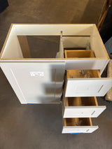 Bannister 31 in. W x 19 in. D x 35 in. H Single Sink Bath Vanity in Pearl Gray with White Cultured Marble Top