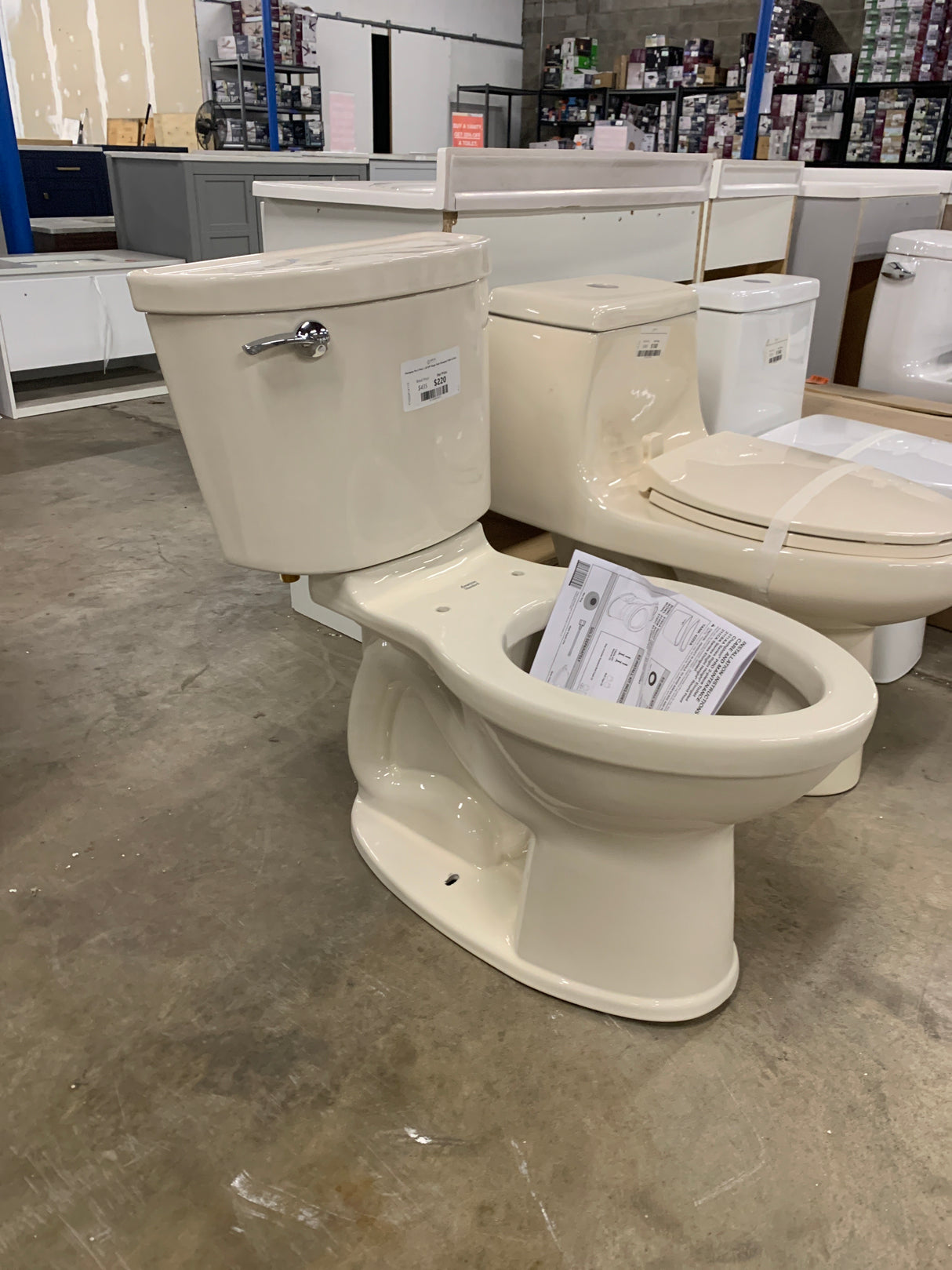 Champion Pro 2-Piece 1.28 GPF Single Flush Elongated Toilet in Bone