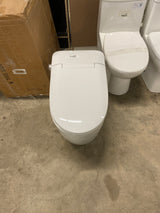 Non-Electric Elongated Bidet Toilet 1.0 GPF in White with ADA Chair Height, Foot Kick to Flush, Map Flush 1000 g