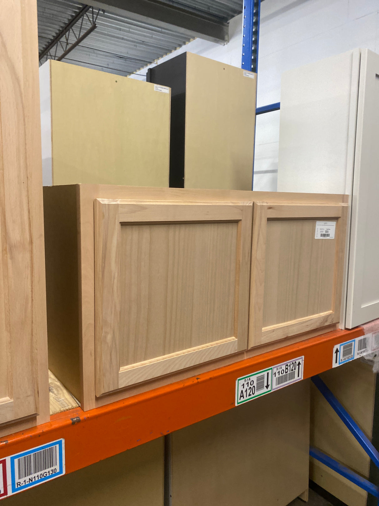 36 in. W x 12 in. D x 18 in. H Assembled Wall Bridge Kitchen Cabinet in Unfinished with Recessed Panel