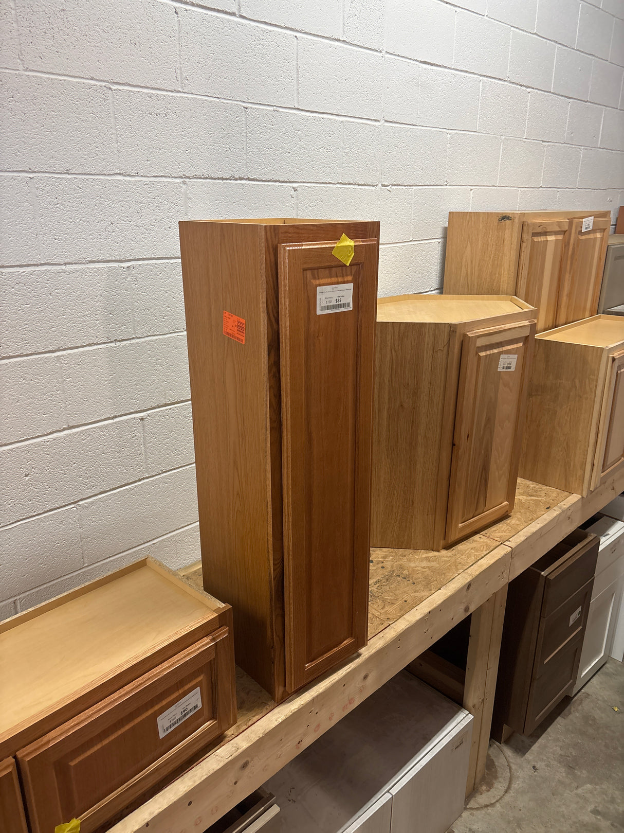 Hampton 12 in. W x 12 in. D x 42 in. H Assembled Wall Cabinet in Medium Oak