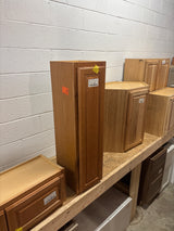 Hampton 12 in. W x 12 in. D x 42 in. H Assembled Wall Cabinet in Medium Oak