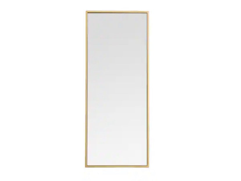 Brass 14 in. W x 36 in. H Rectangle Vanity Mirror