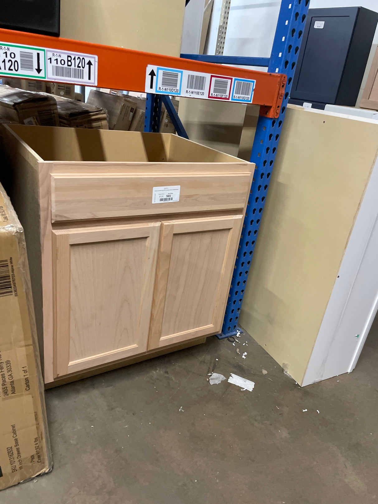 Hampton Assembled 30x34.5x24 in. Sink Base Cabinet in Unfinished Beech