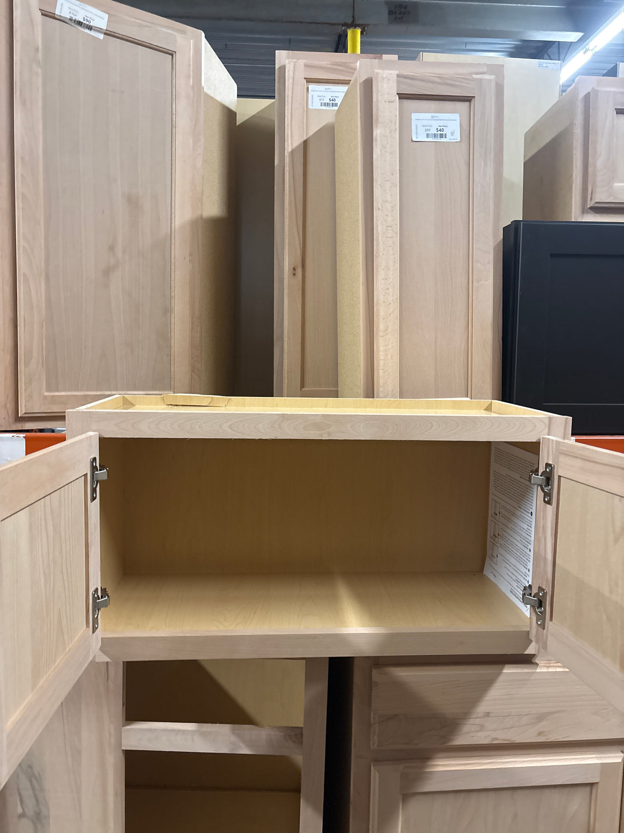 30 in. W x 12 in. D x 15 in. H Assembled Wall Bridge Kitchen Cabinet in Unfinished with Recessed Panel