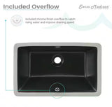 Voltaire 21 in. Rectangle Undermount Bathroom Sink in Matte Black