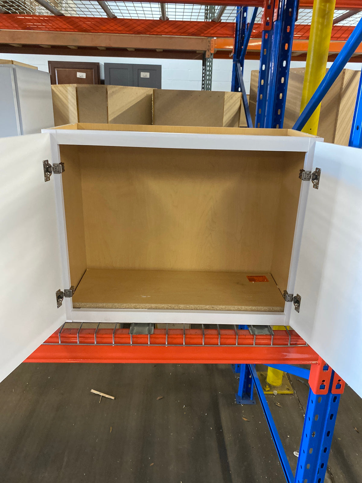 Shaker Satin White Stock Assembled Wall Bridge Kitchen Cabinet (30 in. x 23.5 in. x 12 in.)