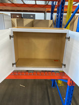 Shaker Satin White Stock Assembled Wall Bridge Kitchen Cabinet (30 in. x 23.5 in. x 12 in.)
