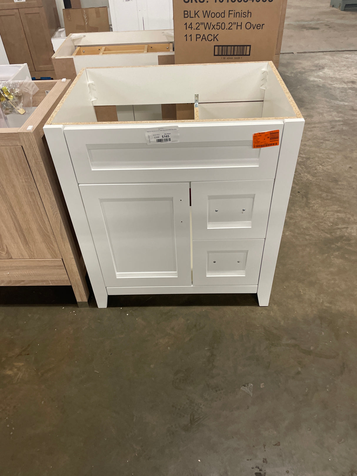 Ridge 30 in. W x 22 in. D x 34 in. H Bath Vanity Cabinet without Top in White