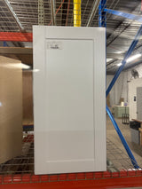 Shaker Satin White Stock Assembled Wall Kitchen Cabinet (18 in. x 36 in. x 12 in.)