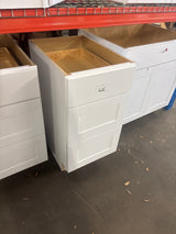 Shaker Satin White Stock Assembled Drawer Base Kitchen Cabinet with Drawer Glides (18 in. x 34.5 in. x 24 in.)