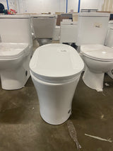 1-Piece 1/1.27 GPF High Efficiency Dual Flush Elongated Toilet in White with Heated Seat and Slow-Close, Seat Included