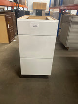 Westfield 18 in. W x 23.75 in. D x 35 in. H Shaker Stock Drawer Base Kitchen Cabinet in Feather White
