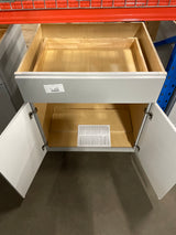 Shaker Dove Gray Stock Assembled Base Kitchen Cabinet with Ball-Bearing Drawer Glides (30 in. x 34.5 in. x 24 in.)