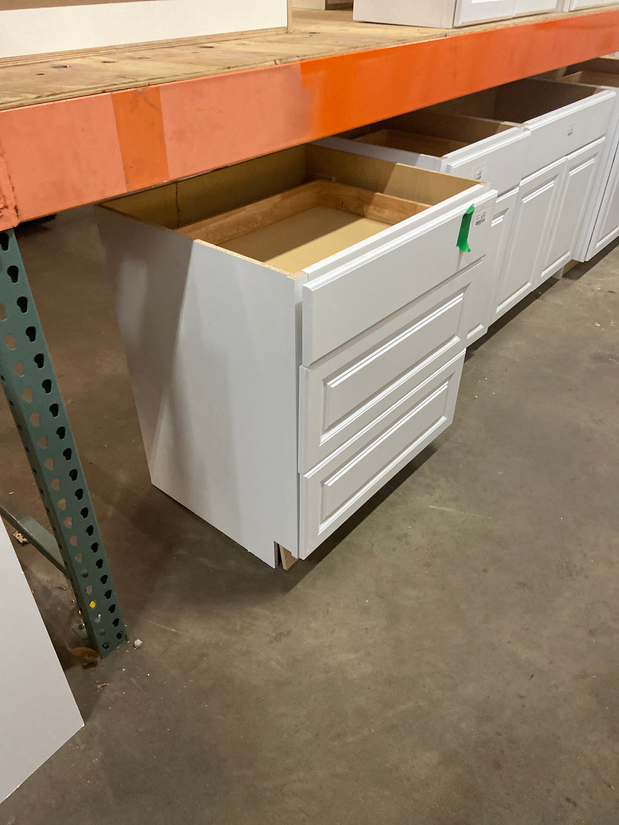 Hampton 30 in. W x 24 in. D x 34.5 in. H Assembled Drawer Base Kitchen Cabinet in Satin White with Full Extension Glides