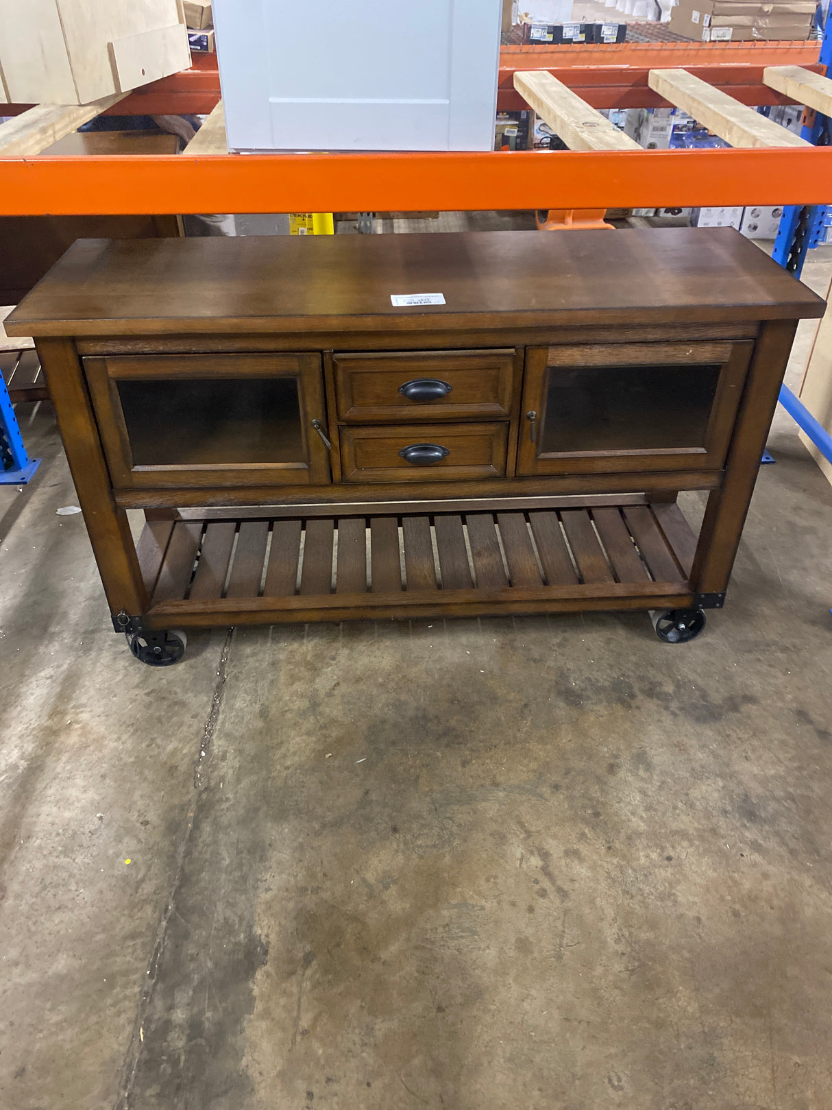 Classical Wooden Kitchen Cart in Brown