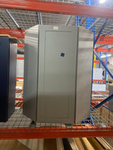 Cambridge Gray Shaker Assembled Corner Wall Cabinet with 1 Soft Close Door (24 in. W x 12.5 in. D x 42 in. H)