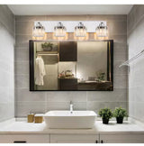 Orillia 27.5 in. 4-Light Chrome Bathroom Vanity Light with Crystal Shades