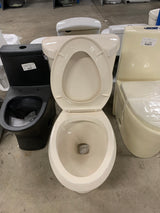 2-Piece 1.1 GPF/1.6 GPF High Efficiency Dual Flush Elongated Toilet in Bone, Seat Included